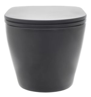 Подвесной унитаз AQUAme AQM2002MB безободковый чёрный матовый